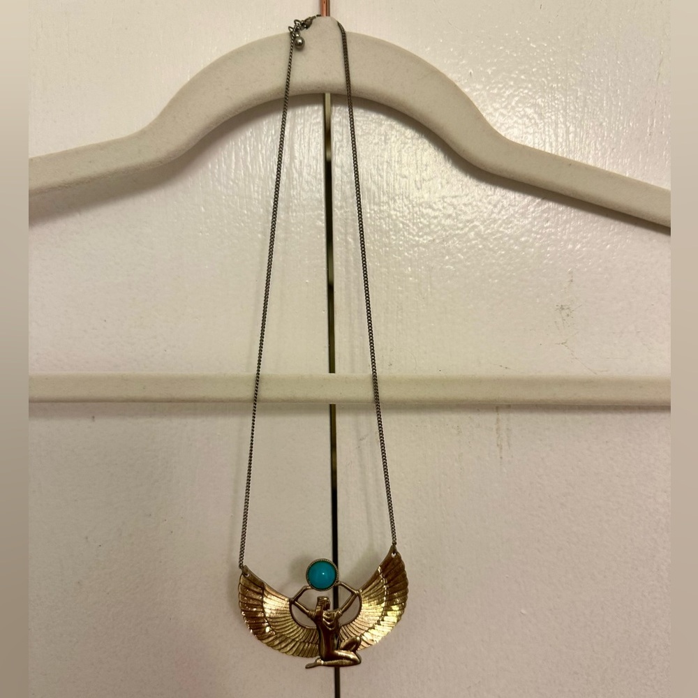 Gold and Turquoise Statement Necklace